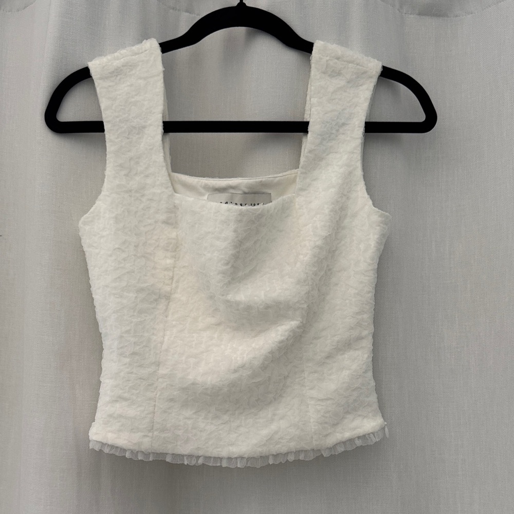 Endless Rose Cream Textured Tank Top